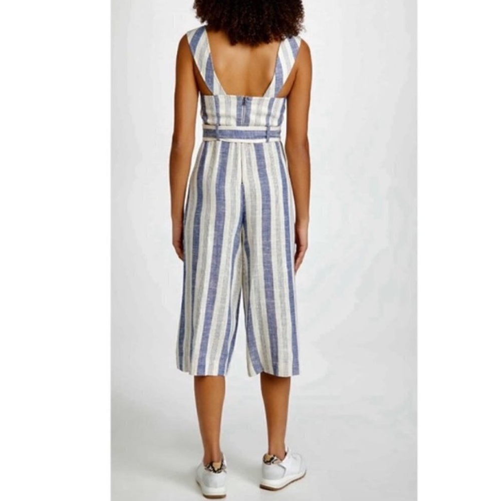 Alice + Olivia striped jumpsuit culottes NEW Size 6 Nautical stripes - Picture 5 of 16